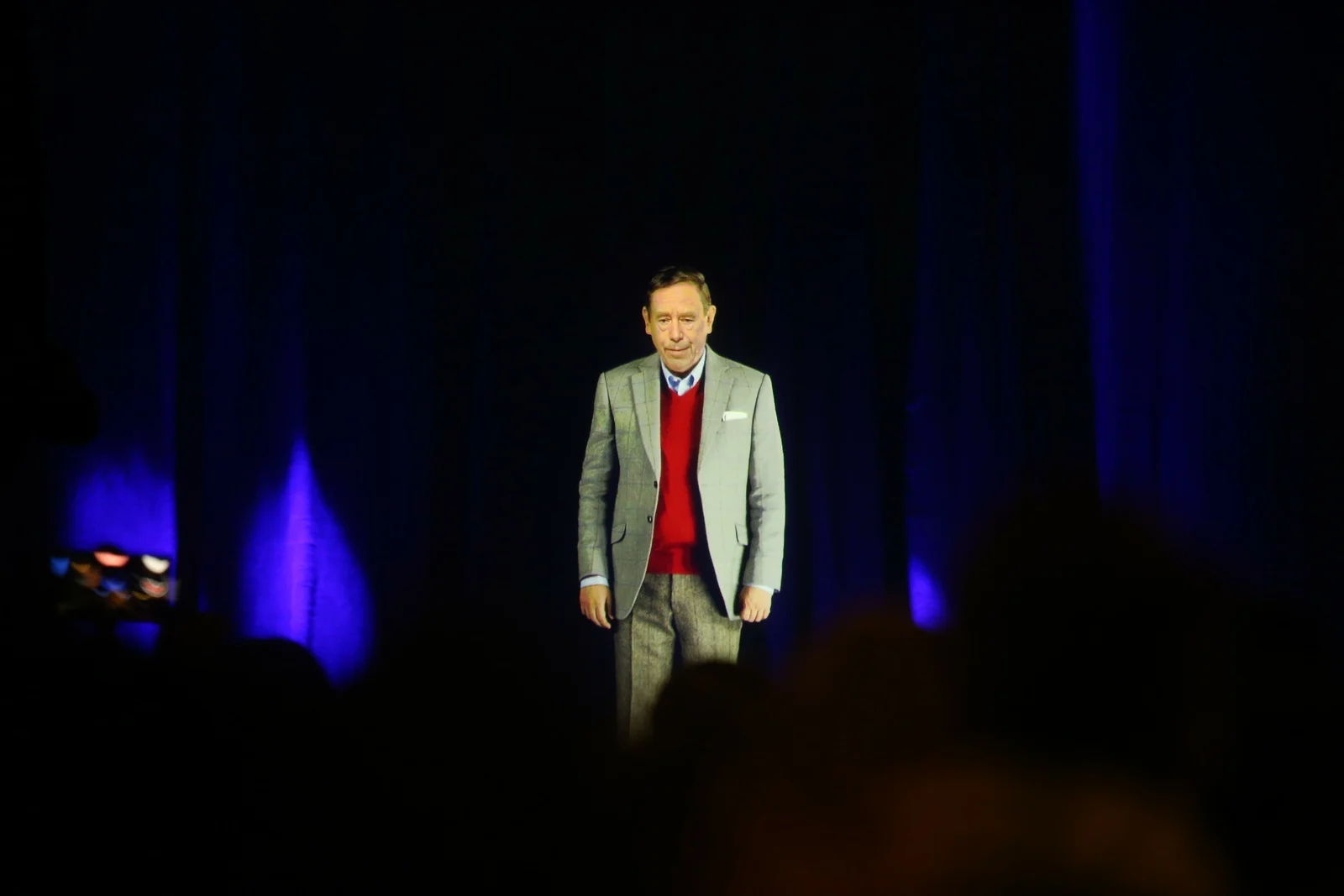 Close-up of Václav Havel’s virtual character